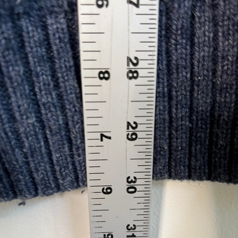 Columbia Sportswear XCO Mens XL Blue Full Zip Cable Knit Mock Neck Sweater XL - Picture 6 of 7